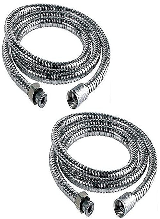 NEXOMS 1.2 Meter SS304 Flexible Shower Hose Tube - Pack of 2 - Image 1